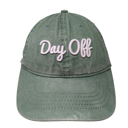 Day Off Slideback Hat Sage Green One Size Adjustable Leather Strap