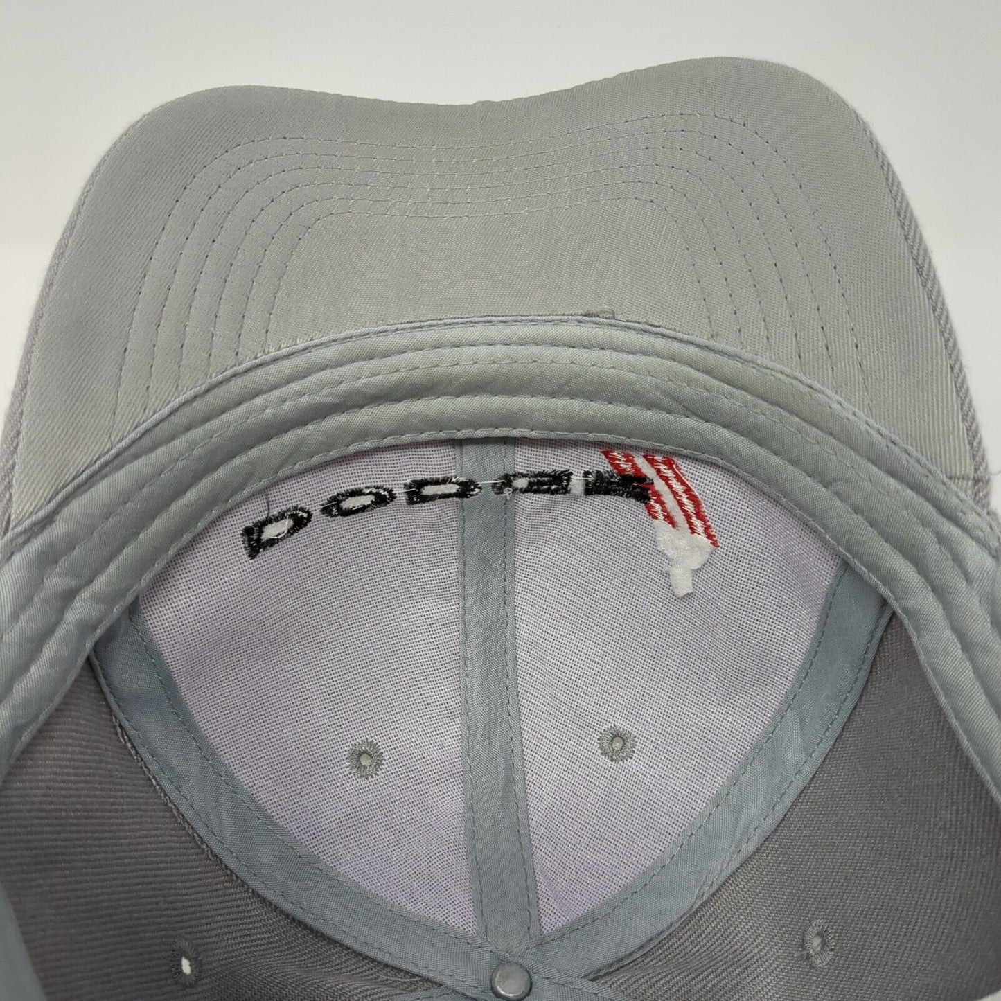 Dodge Strapback Hat Gray One Size Adjustable Embroidered Solid 6 Panel