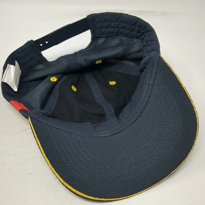 McDonald's Snapback Blue Hat One Size Waffle Texture Contrast Piping M Logo