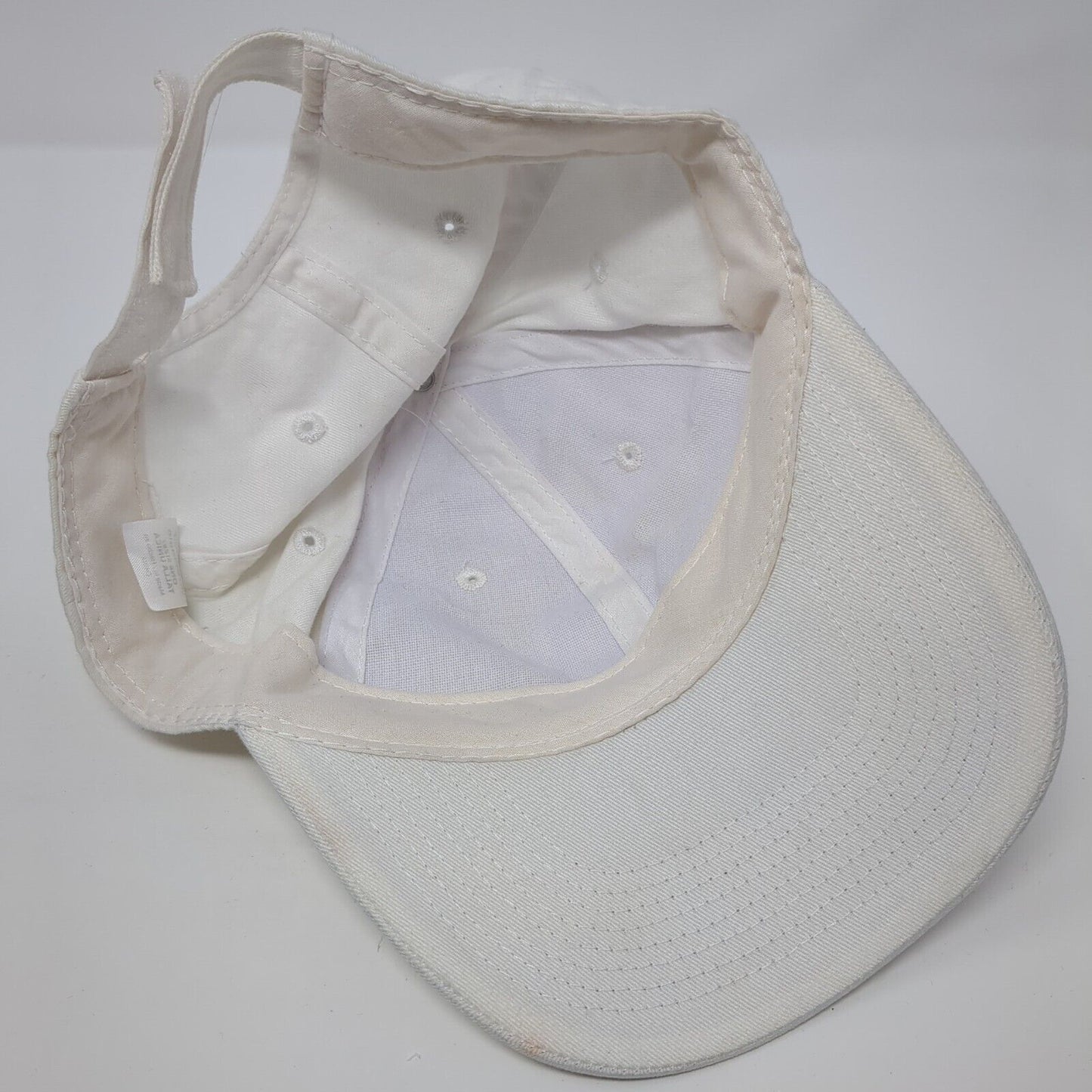 Unbranded Strapback Hat Arctic White One Size Adjustable 6 Panel Blank