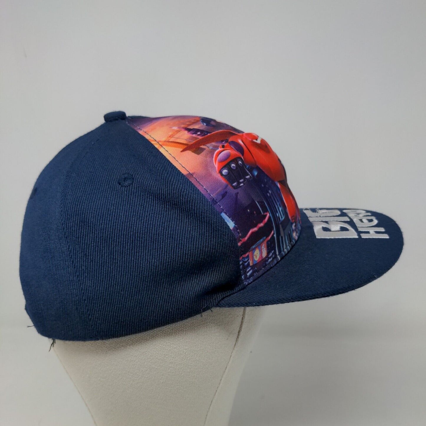Big Hero 6 Boy's Snapback Hat Blue Adjustable Graphic All Over Print