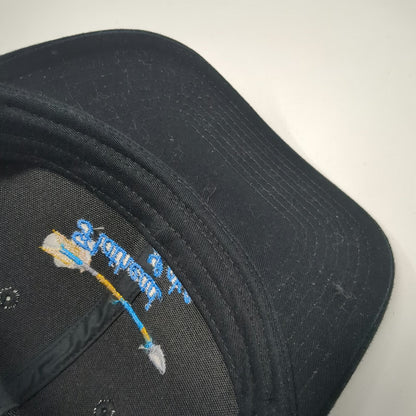 Port Authority Trucker Hat Black OSFM Flathead Lake Montana Mesh Snapback Cap