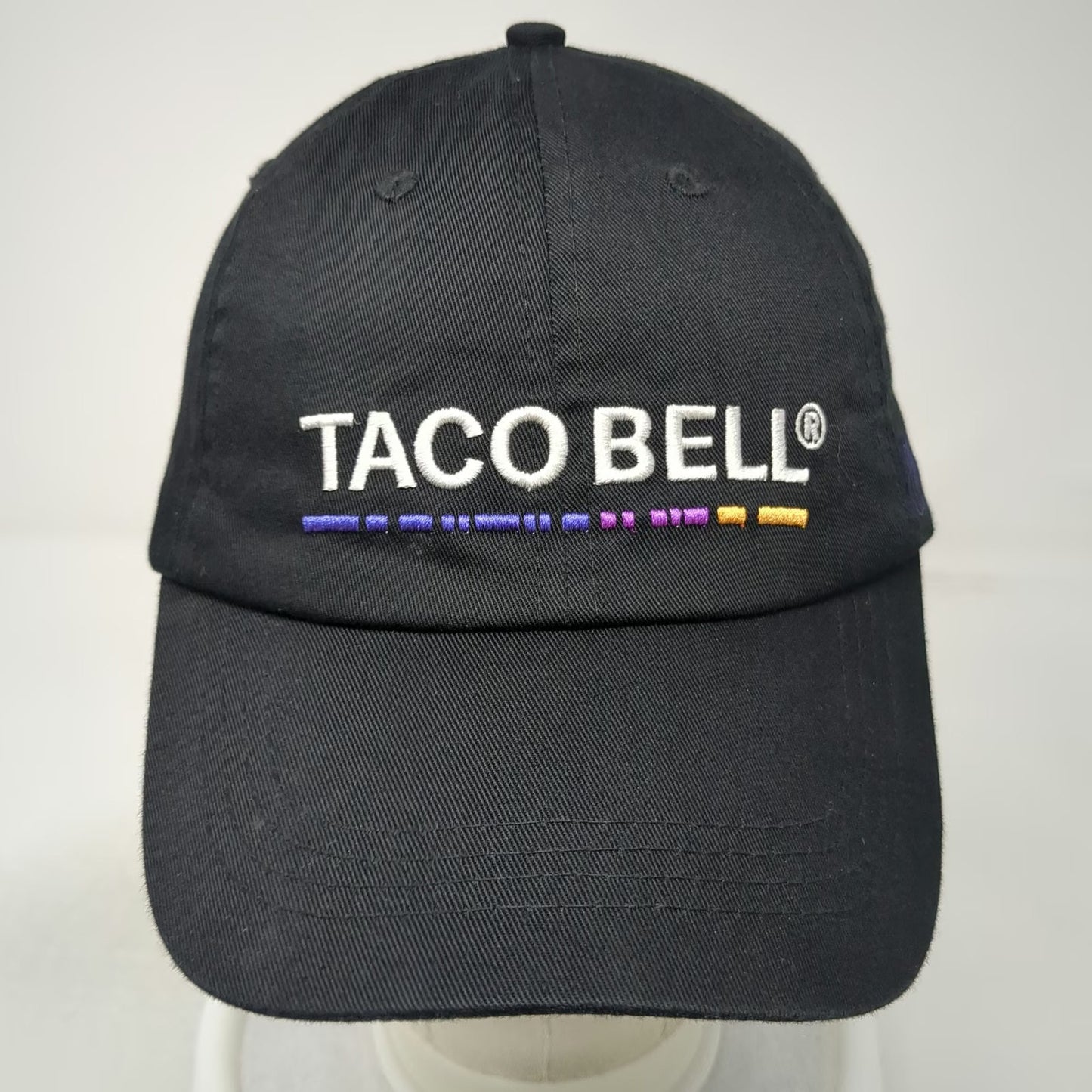 Taco Bell Baseball Cap Black One Size Embroidered Side Icons Slideback Hat