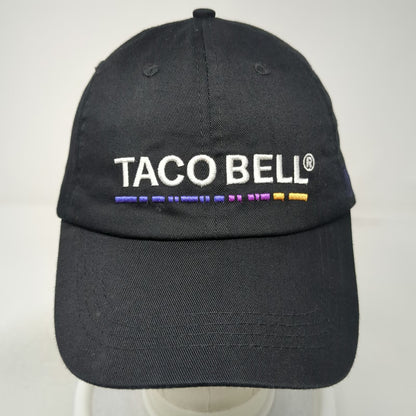 Taco Bell Baseball Cap Black One Size Embroidered Side Icons Slideback Hat