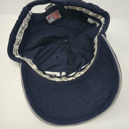 Ping Slideback Baseball Cap Blue One Size Adjustable Embroidered 6 Panel