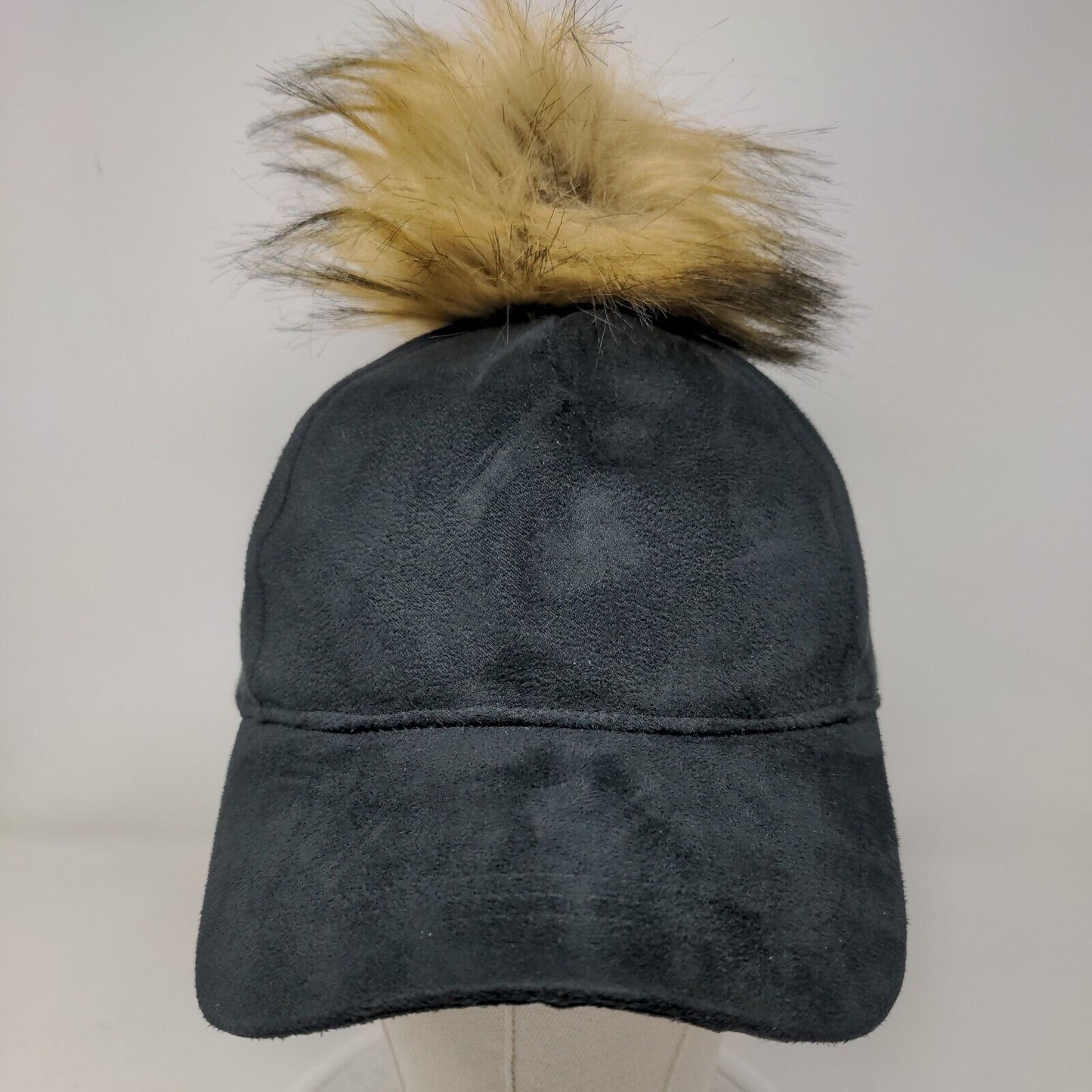 David & Young New York Strapback Hat Black OSFM Adjustable Faux Fur Blank