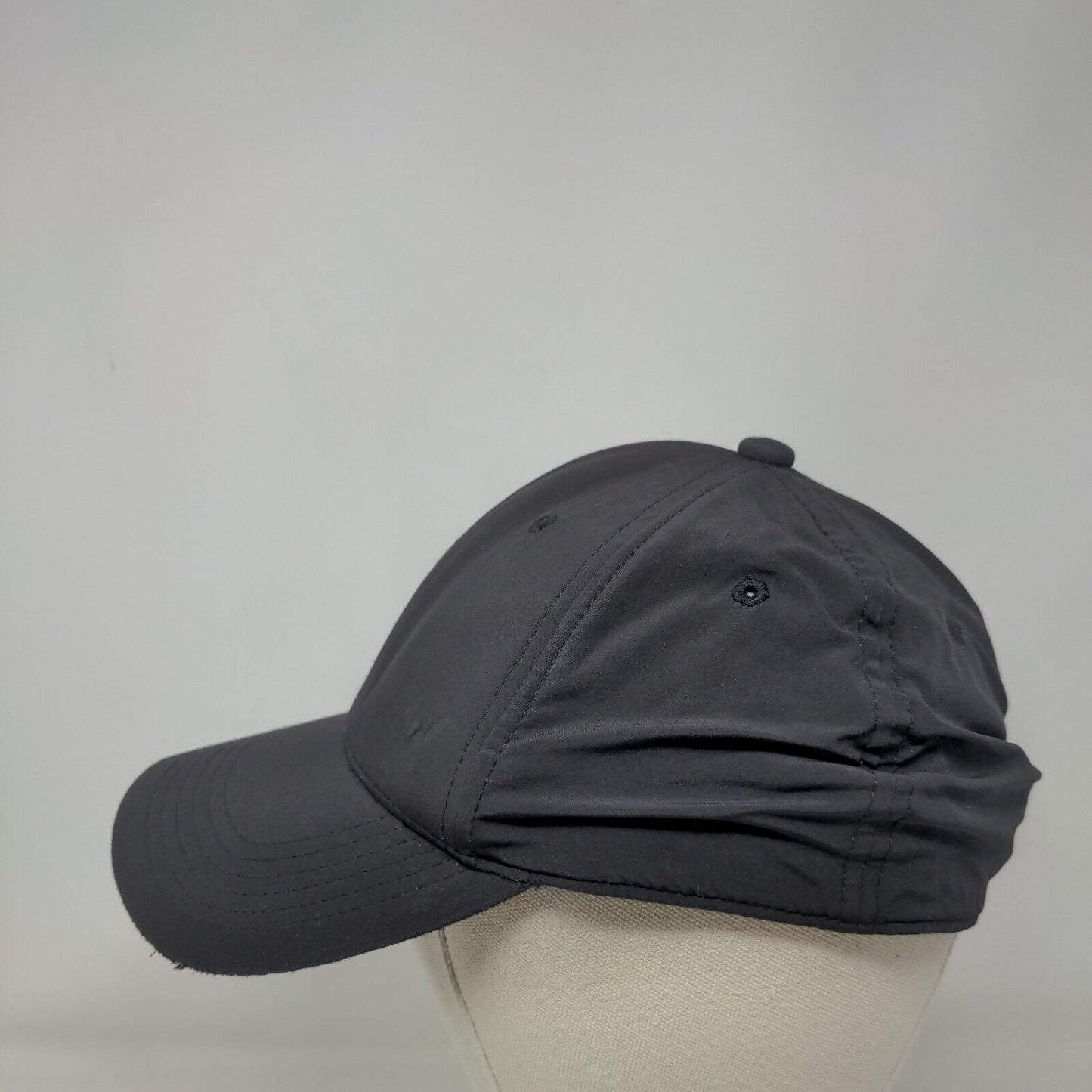 PUMA Stretch Fitted Hat Black S/M Lightweight Vented Holes 6 Panel Blank