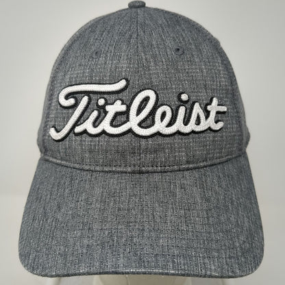 Titleist Baseball Cap Gray One Size Textured Embroidered Logo Golf Hat Slideback