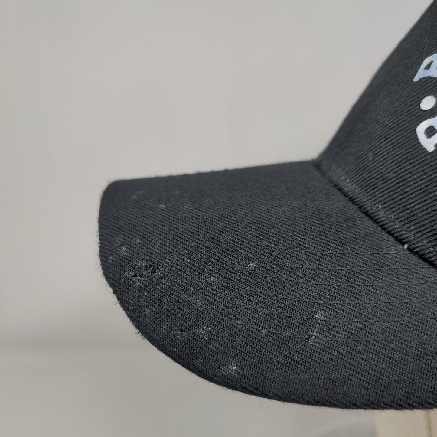 BK Soccer Strapback Hat Black One Size Adjustable Vented Holes 6 Panel