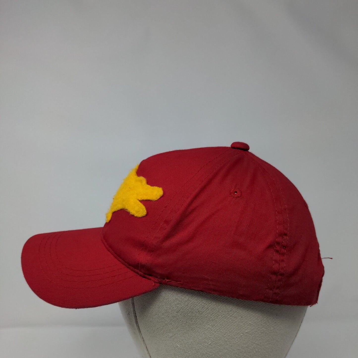 Outdoor Cap Snapback Hat Red Youth Adjustable Solid Vent Holes
