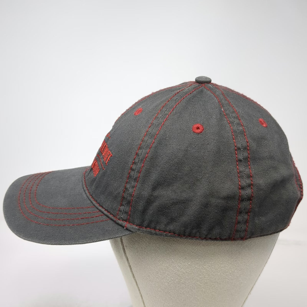 Prairie Mountain Johnny Morris Wonders Wildlife Baseball Cap Gray Red OSFM Hat