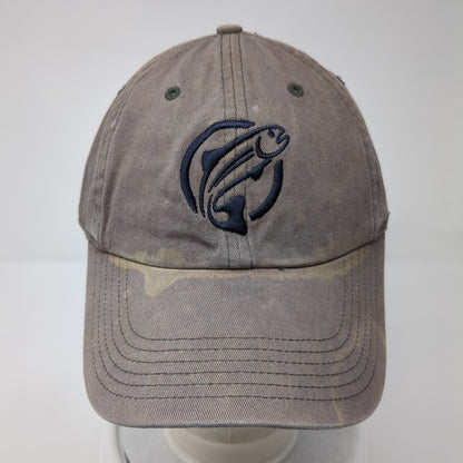 Richardson Slideback Hat Gray One Size Adjustable Embroidered Fish