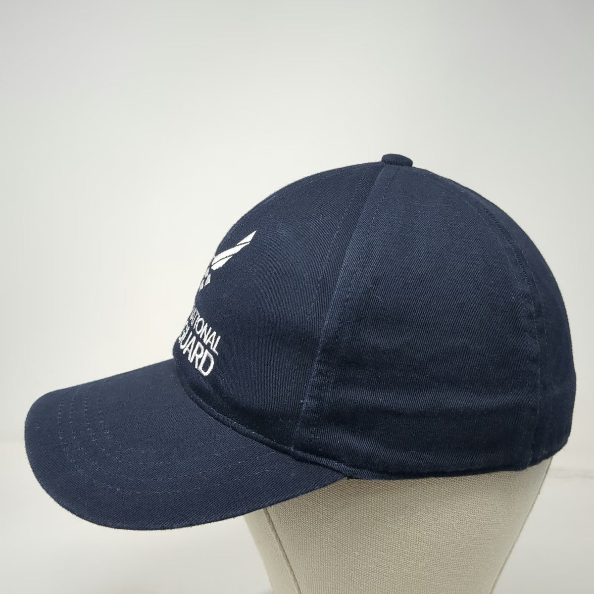 Air National Guard Blue Baseball Cap One Size Fitted Made in USA GoANG Logo Hat