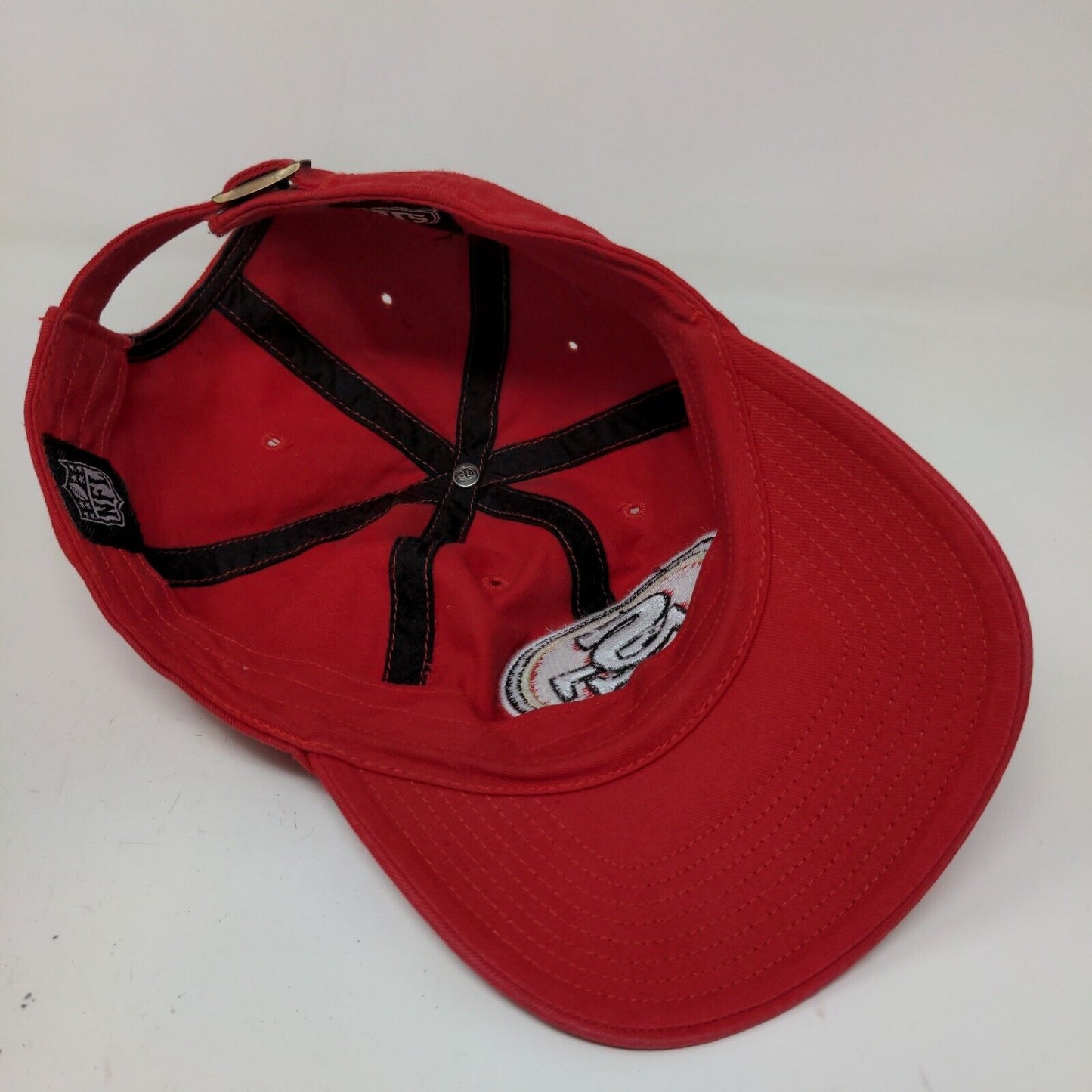 OTS Men's Slideback Hat Red Size OSFA Embroidered San Francisco 49'ers Logo