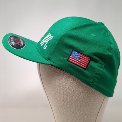 APC Fitted Hat Green S/M Flexfit Embroidered Patriotic 6 Panel Yupoong