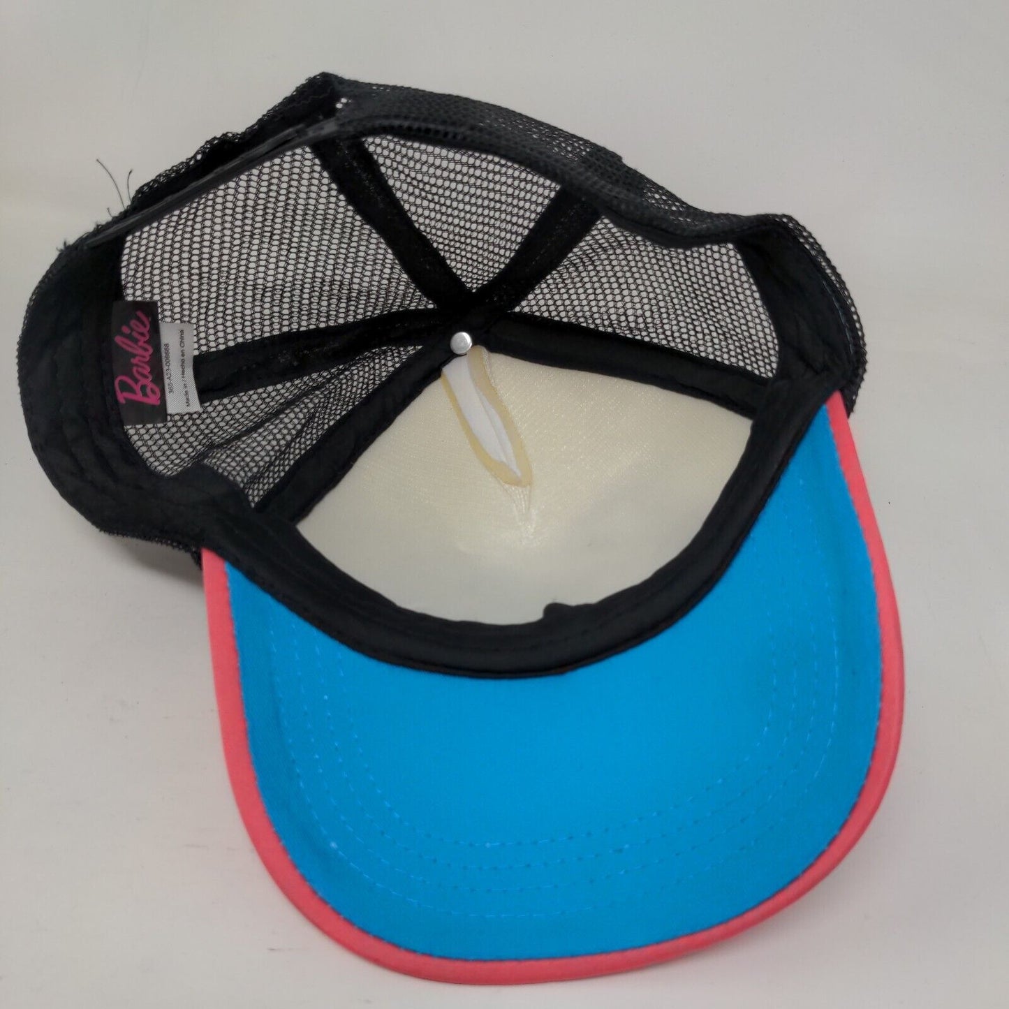 Barbie Snapback Trucker Hat Multicolor One Size Colorblock Mesh Back 6 Panel