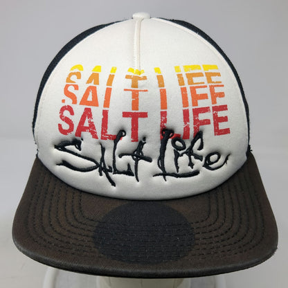 Salt Life Trucker Hat Black White Red Orange Yellow One Size Mesh Foam Snapback