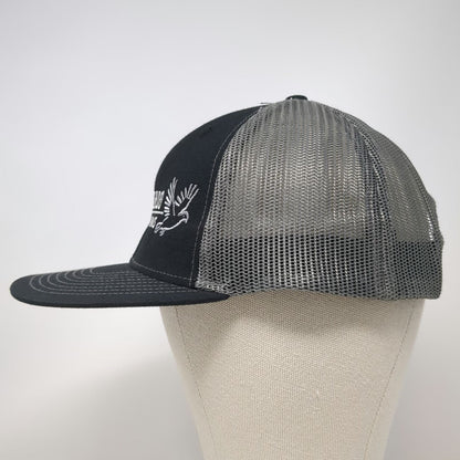 Richardson Trucker Hat Black Gray One Size Lombardo Sporting Arms Snapback Mesh