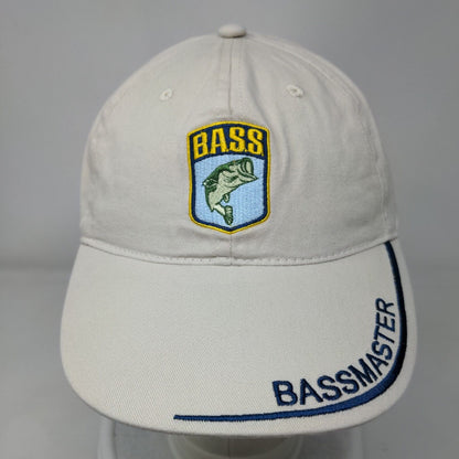 Bass Master Slideback Hat Cream One Size Adjustable Embroidered Patriotic Cotton
