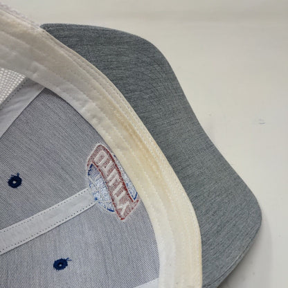Richardson Men's Snapback Mesh Back Hat Blue Gray Embroidered Utility Logo