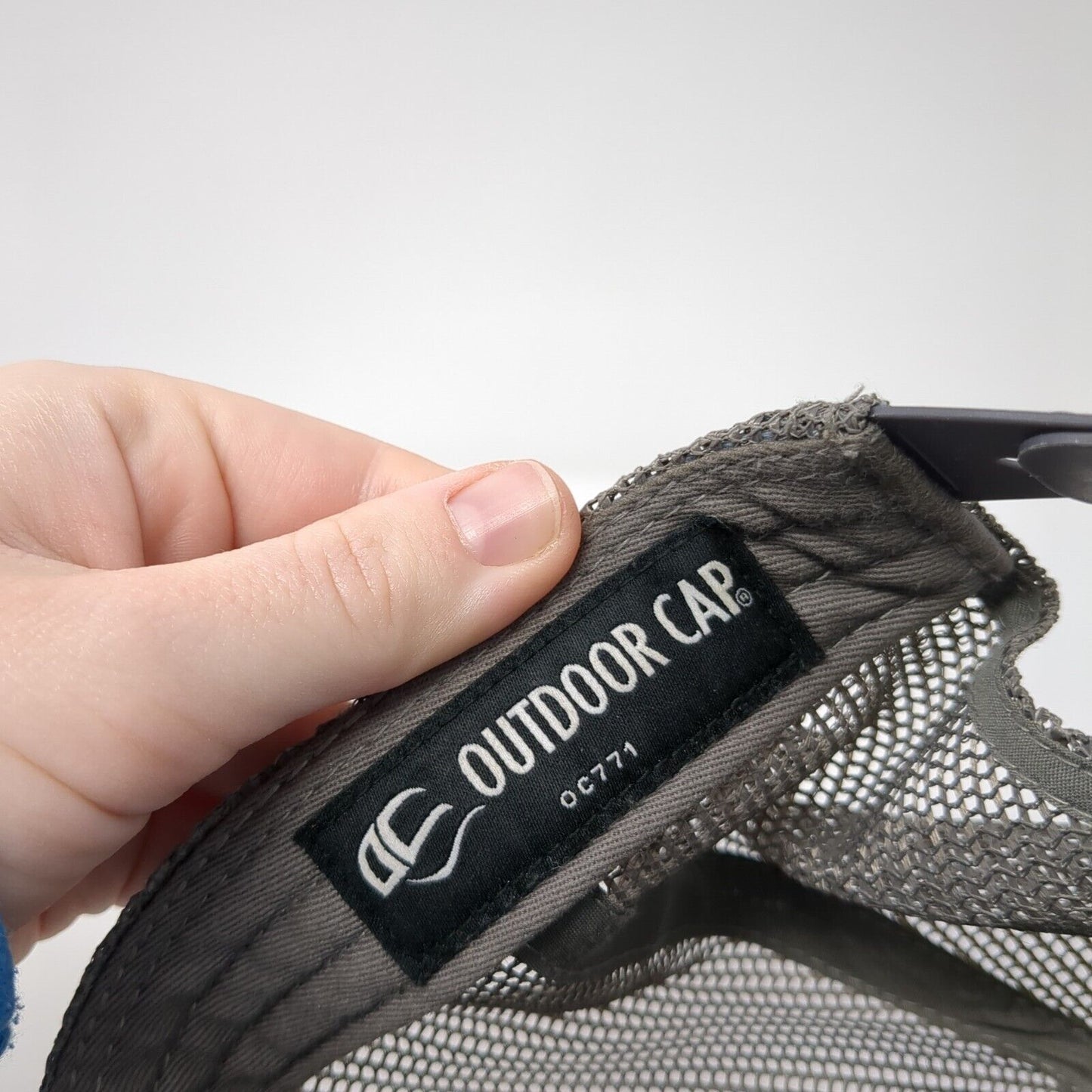 Outdoor Cap Adult Snapback Trucker Hat Gray OS Adjustable Embroidered Mesh Back