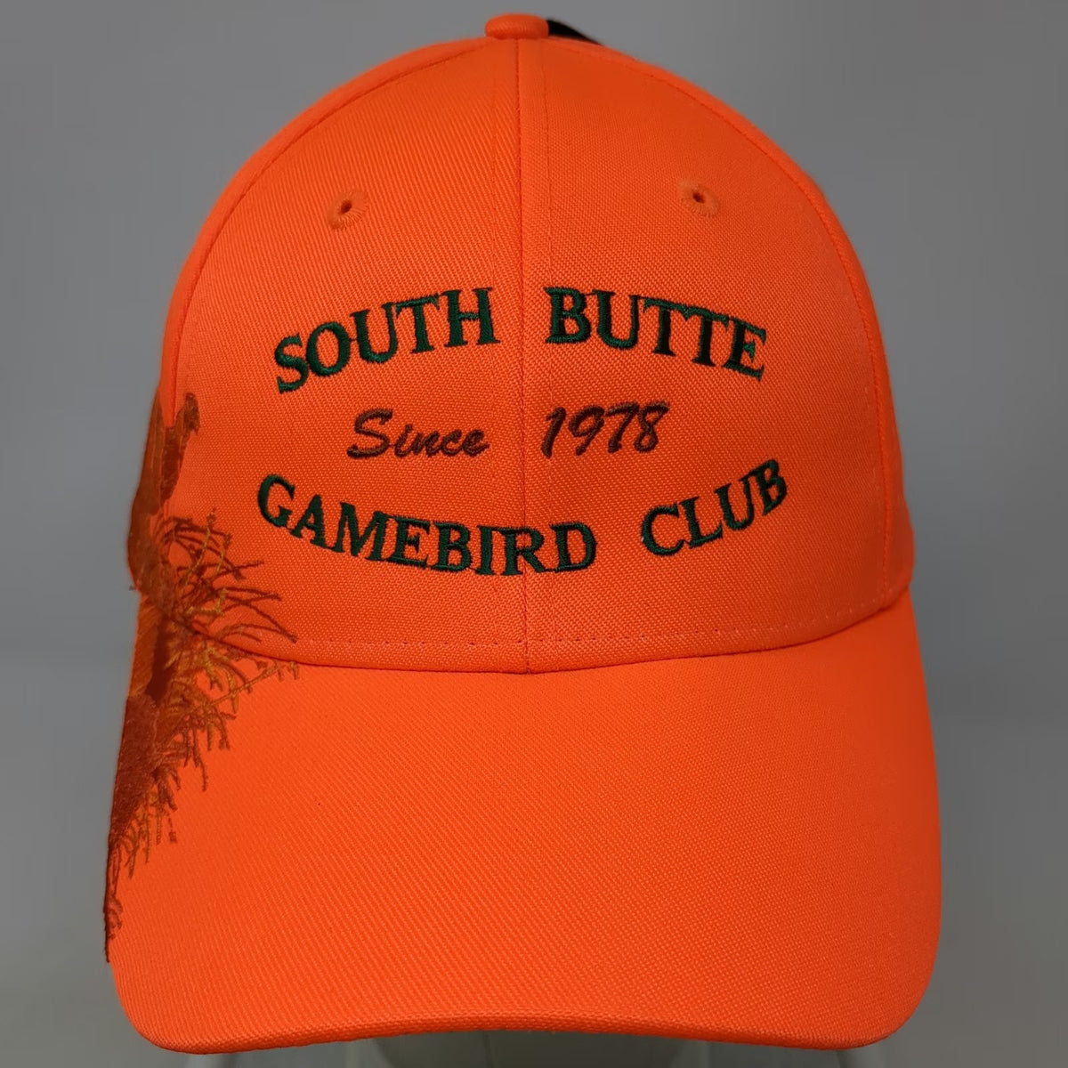 DRI DUCK South Butte Gamebird Club Orange Baseball Cap One Size Pheasant Hat