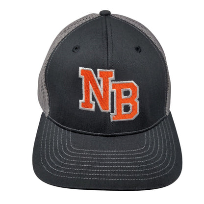 NB Snapback Mesh Back Trucker Hat Black One Size Embroidered Colorblock