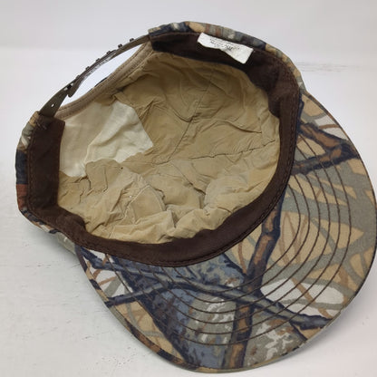 Cabela's 5 Panel Green Camo Snapback Hat One Size Made in USA Hunting Fishing