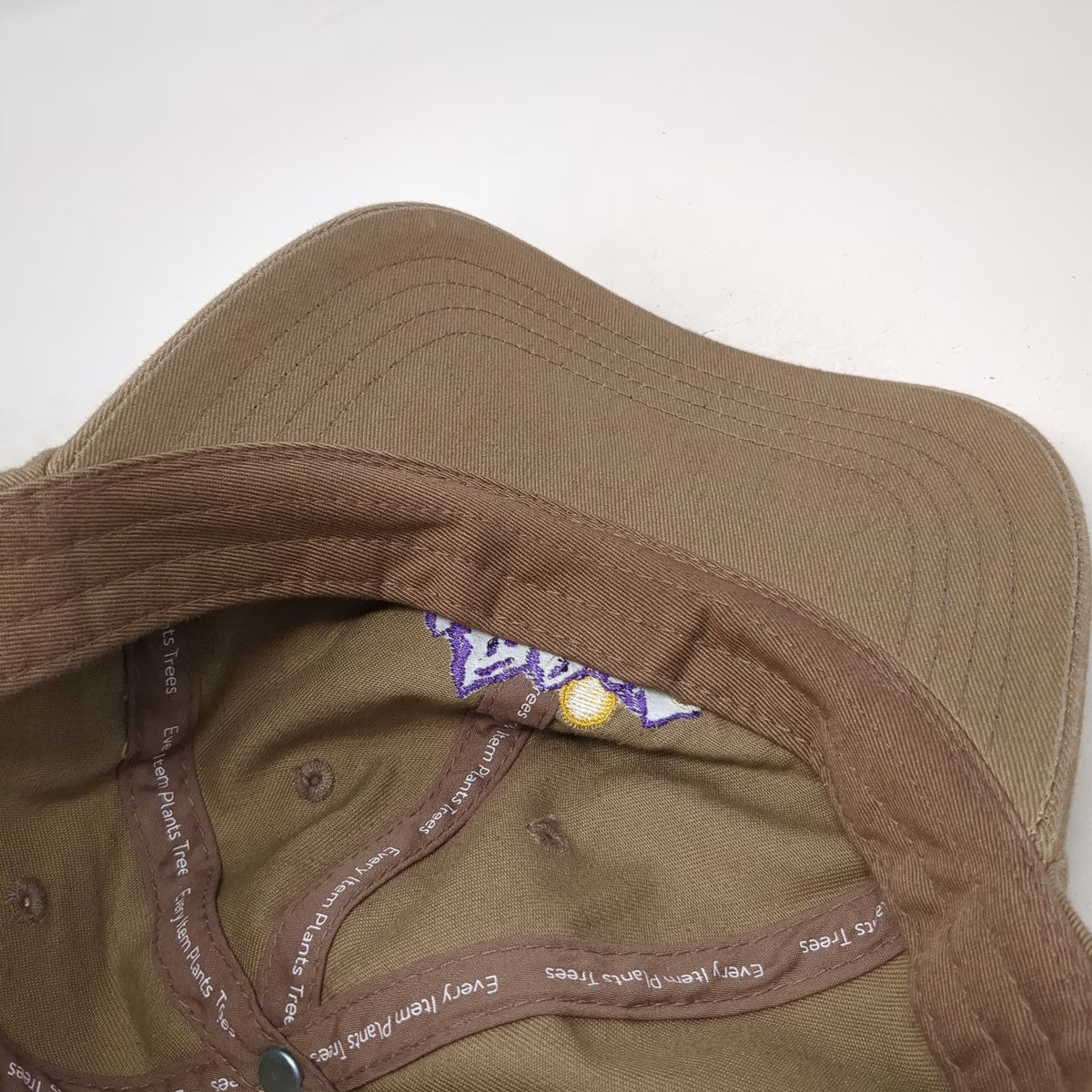 Tentree Baseball Cap Brown One Size Organic Cotton Adjustable Mountain Logo Hat