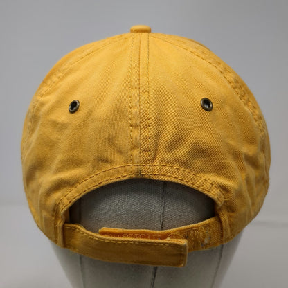 CAT Caterpillar Baseball Cap Yellow Black OSFM Adjustable Strapback Hat Cotton