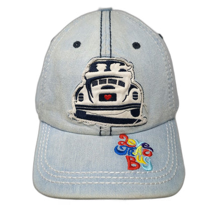 Volkswagen Blue Baseball Cap One Size Beetle Bug Denim Patch Slideback Hat Heart