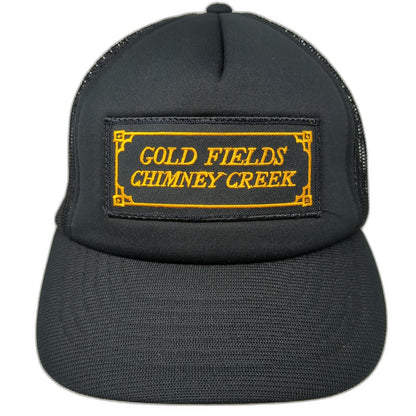 Yupoong Trucker Hat Black One Size Gold Fields Chimney Creek Mesh Snapback