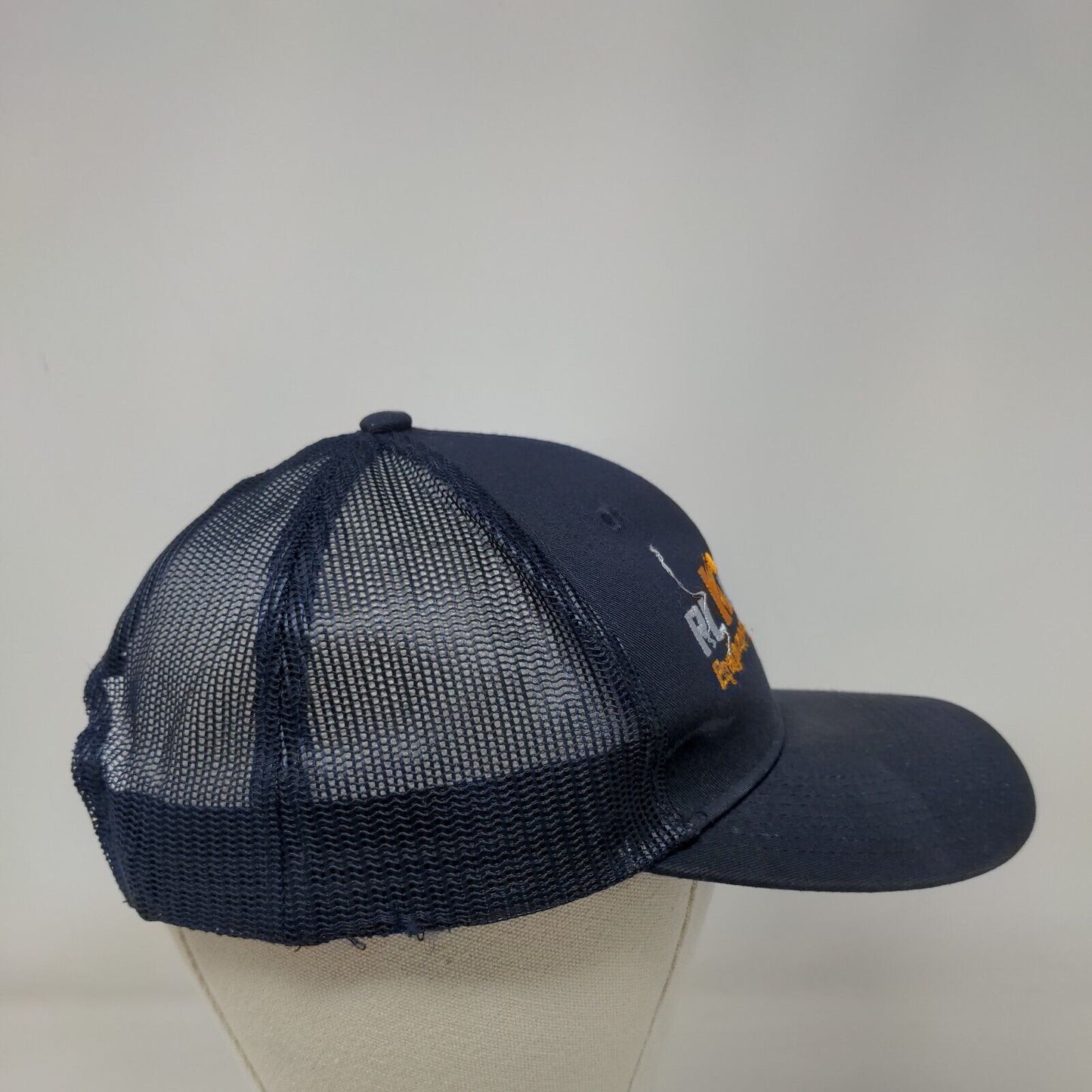 PL Kemerly Equipment LLC Avilla IN Snapback Trucker Hat Blue One Size Mesh Back