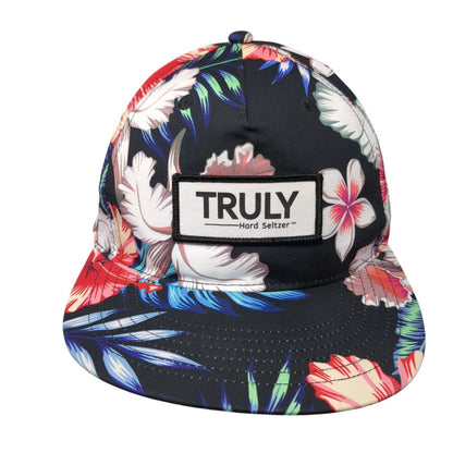 Truly Hard Seltzer Snapback Hat Multicolor One Size Adjustable Floral Polyester