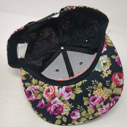 Puerto Vallarta Mexico Snapback Hat Black One Size Floral Print 3D Embroidery