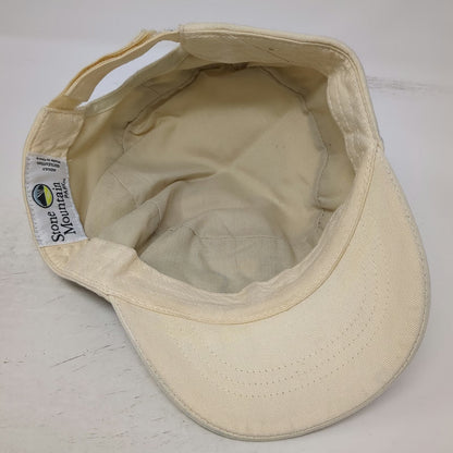 Stone Mountain Park Army Cap Beige OSFM Strapback Floral Butterfly Flower Hat