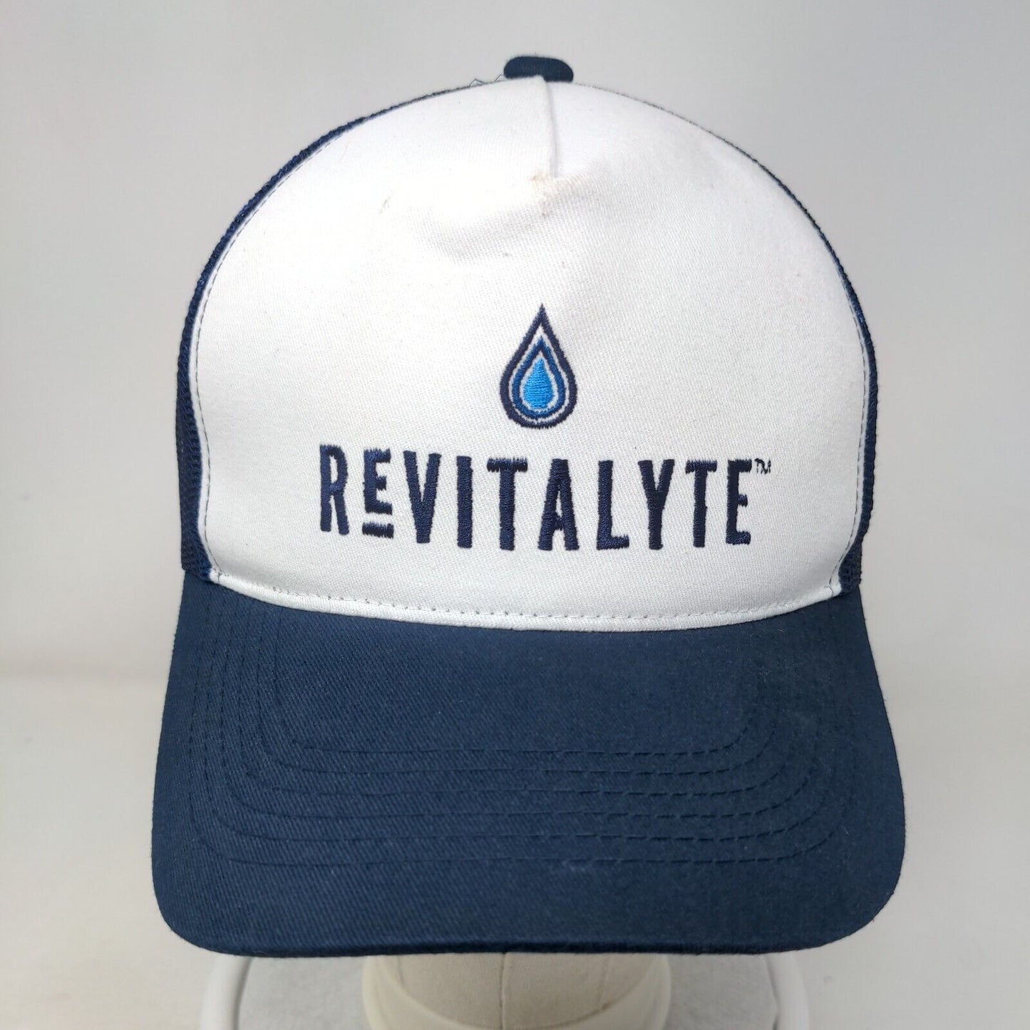 Revitalyte Snapback Mesh Back Trucker Hat Blue One Size Embroidered Boelter
