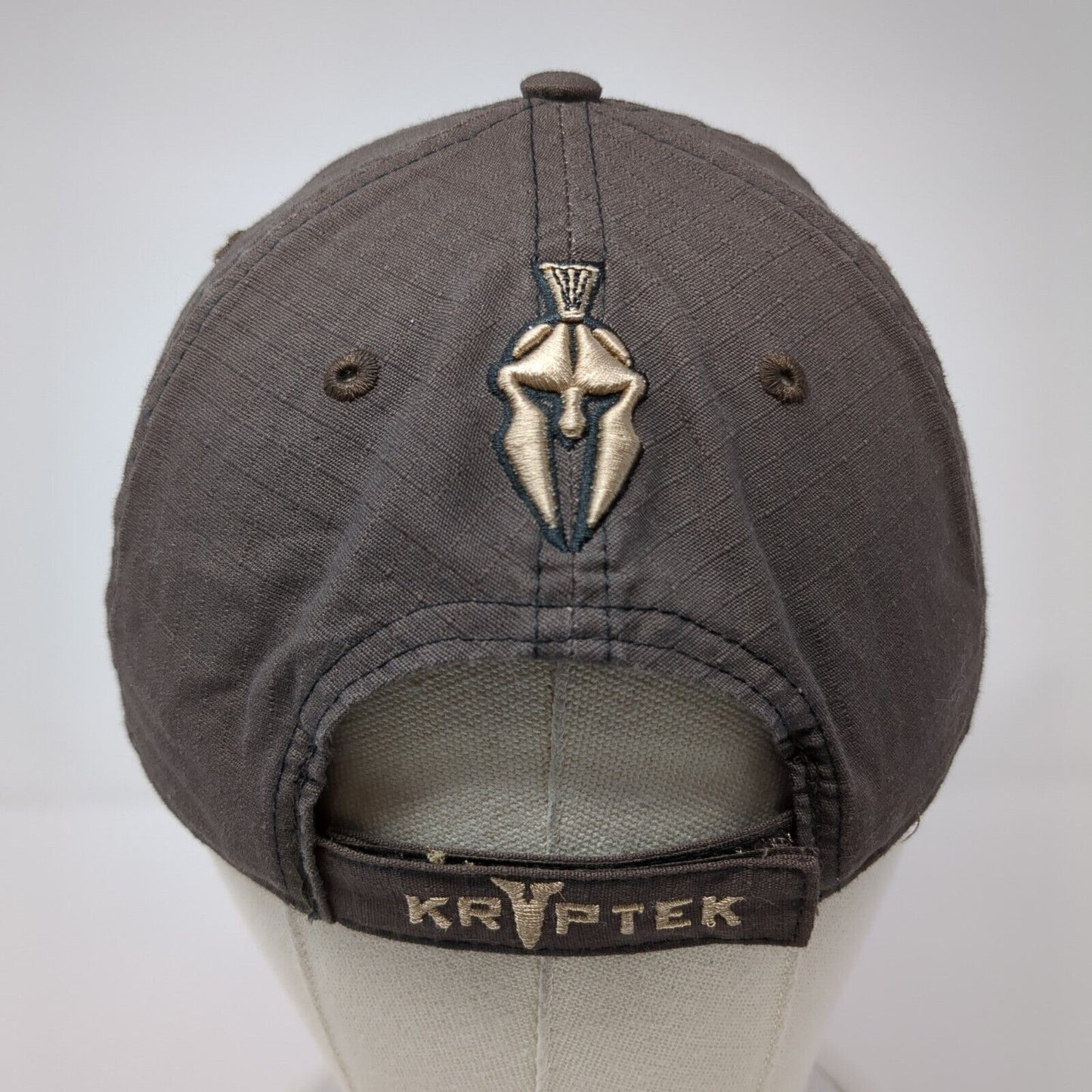 Kryptek PVC Patch Flag Strapback Hat Brown OS Adjustable Embroidered Patriotic