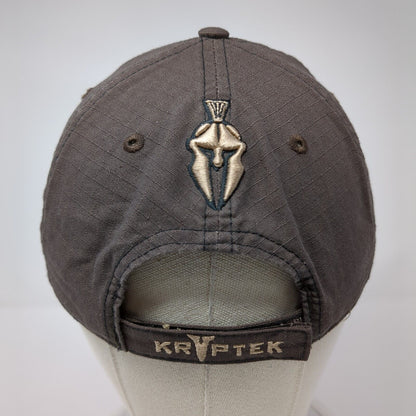 Kryptek PVC Patch Flag Strapback Hat Brown OS Adjustable Embroidered Patriotic