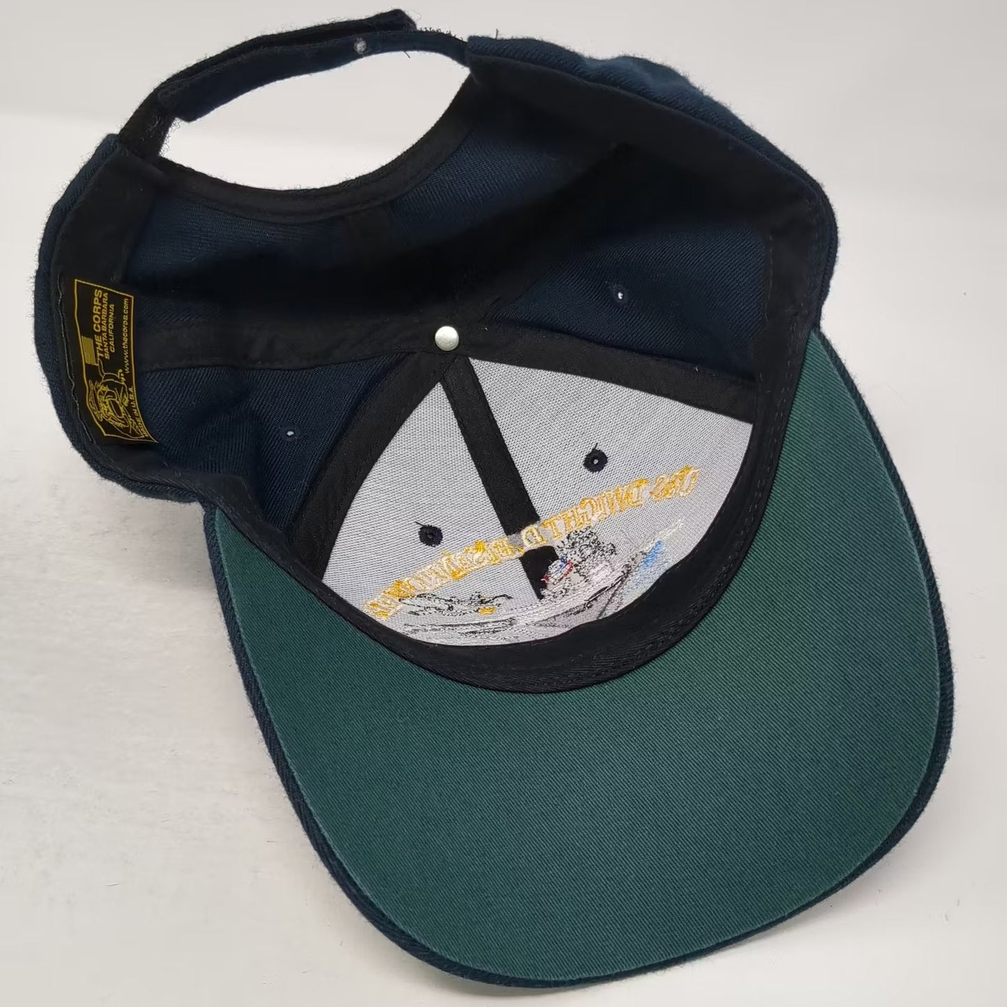 The Corps Blue USS Dwight D Eisenhower CVN 69 Scrambled Eggs Baseball Cap Hat OS