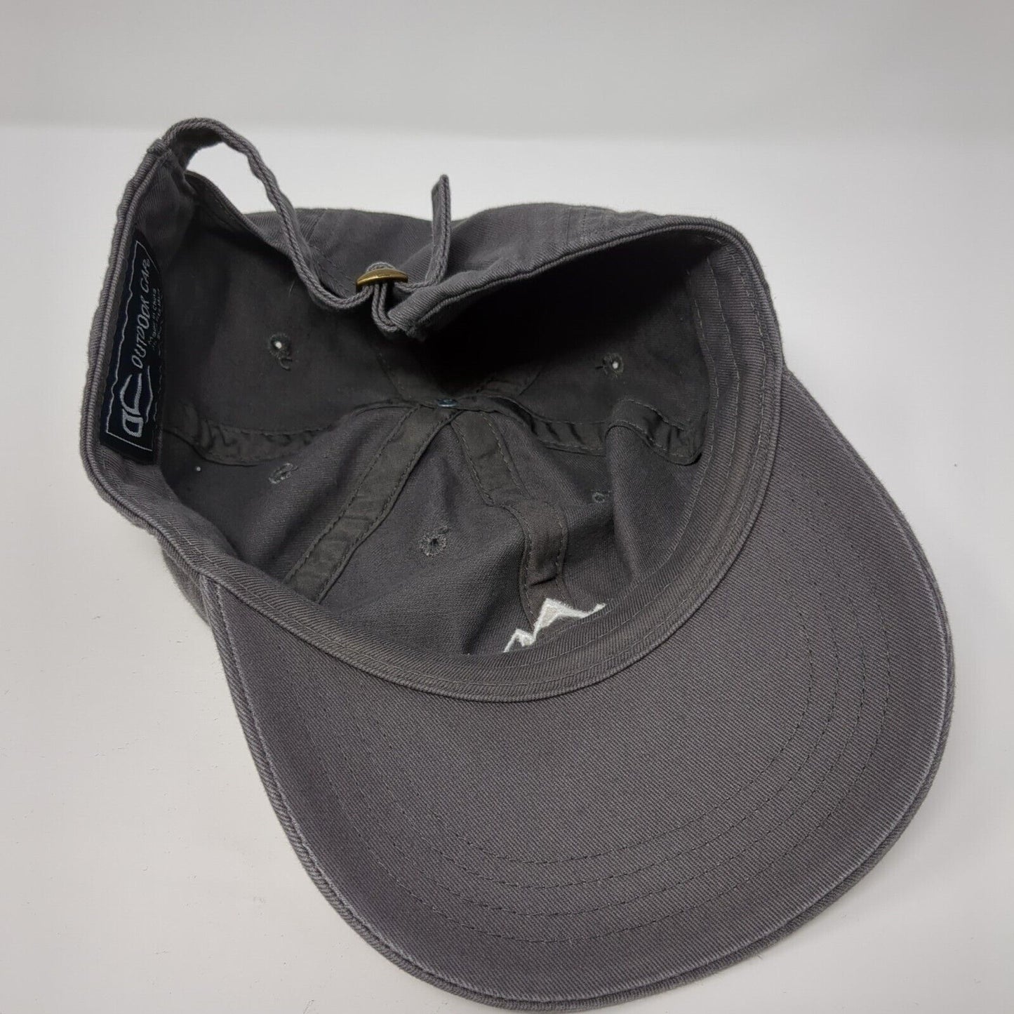 Mountain Slideback Hat Gray One Size Adjustable Embroidered Outdoor Cap