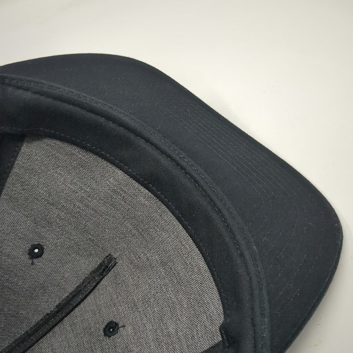 Richardson 5 Panel Black One Size Snapback PACTEC Logo Patch Flat Bill Cap Hat