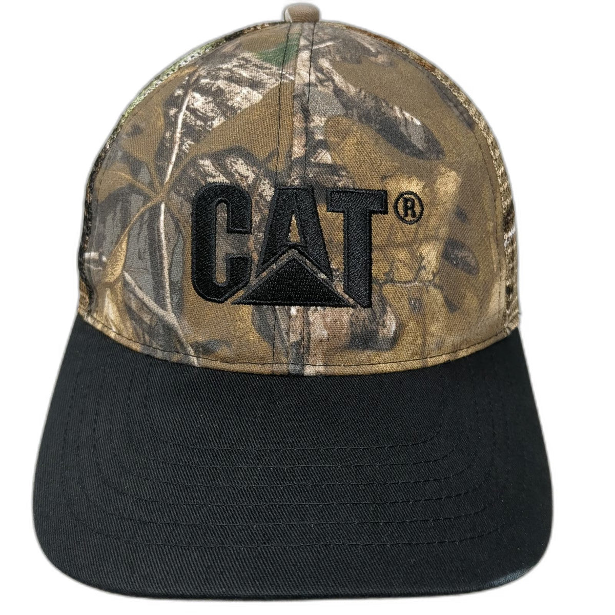 CAT Baseball Cap Green Black One Size Mesh Camo Holt of California Strapback Hat
