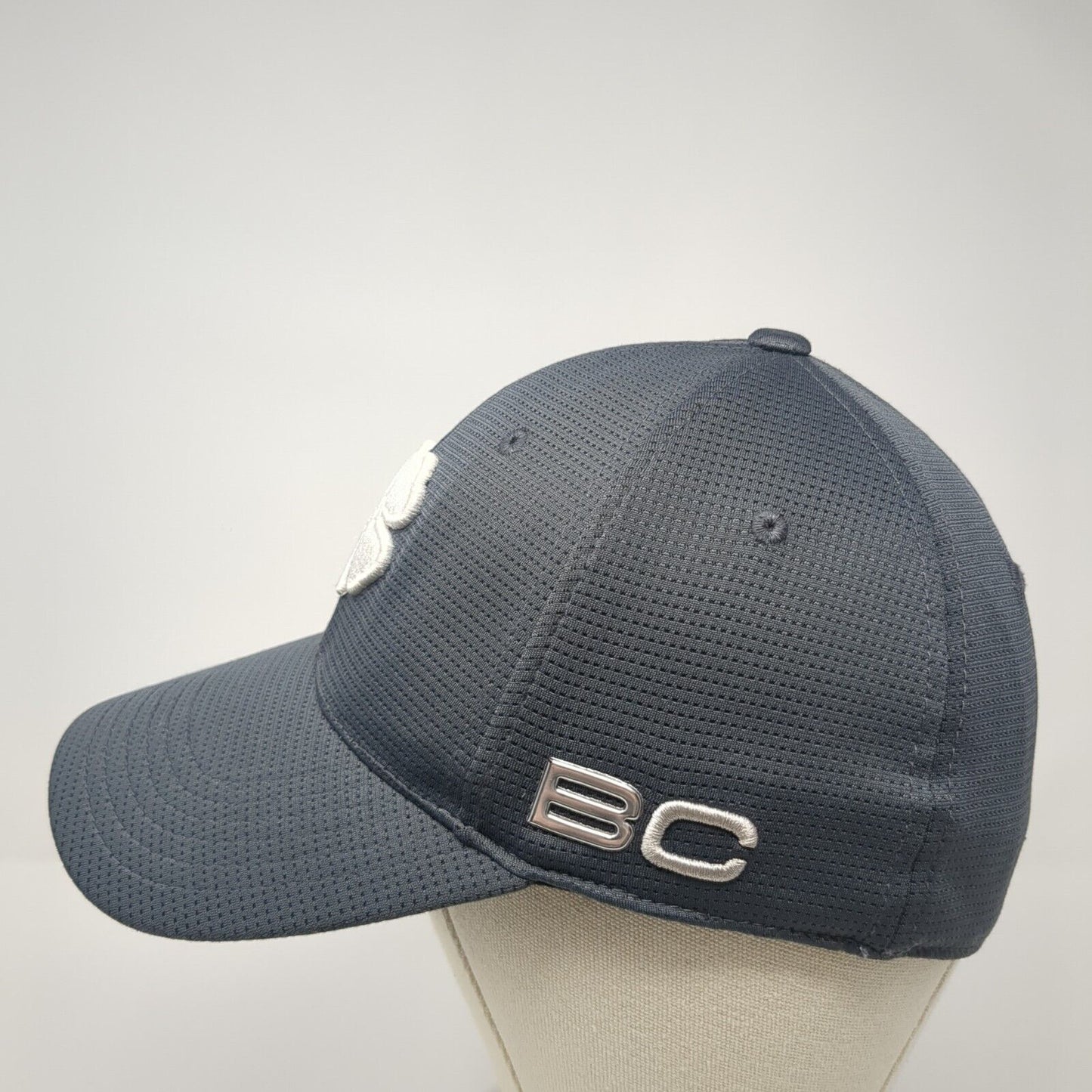 Live Lucky Fitted Baseball Cap Gray Medium Lightweight Embroidered Black Clover