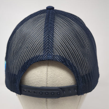 Kount An Equifax Company Snapback Trucker Hat Blue One Size Mesh Back