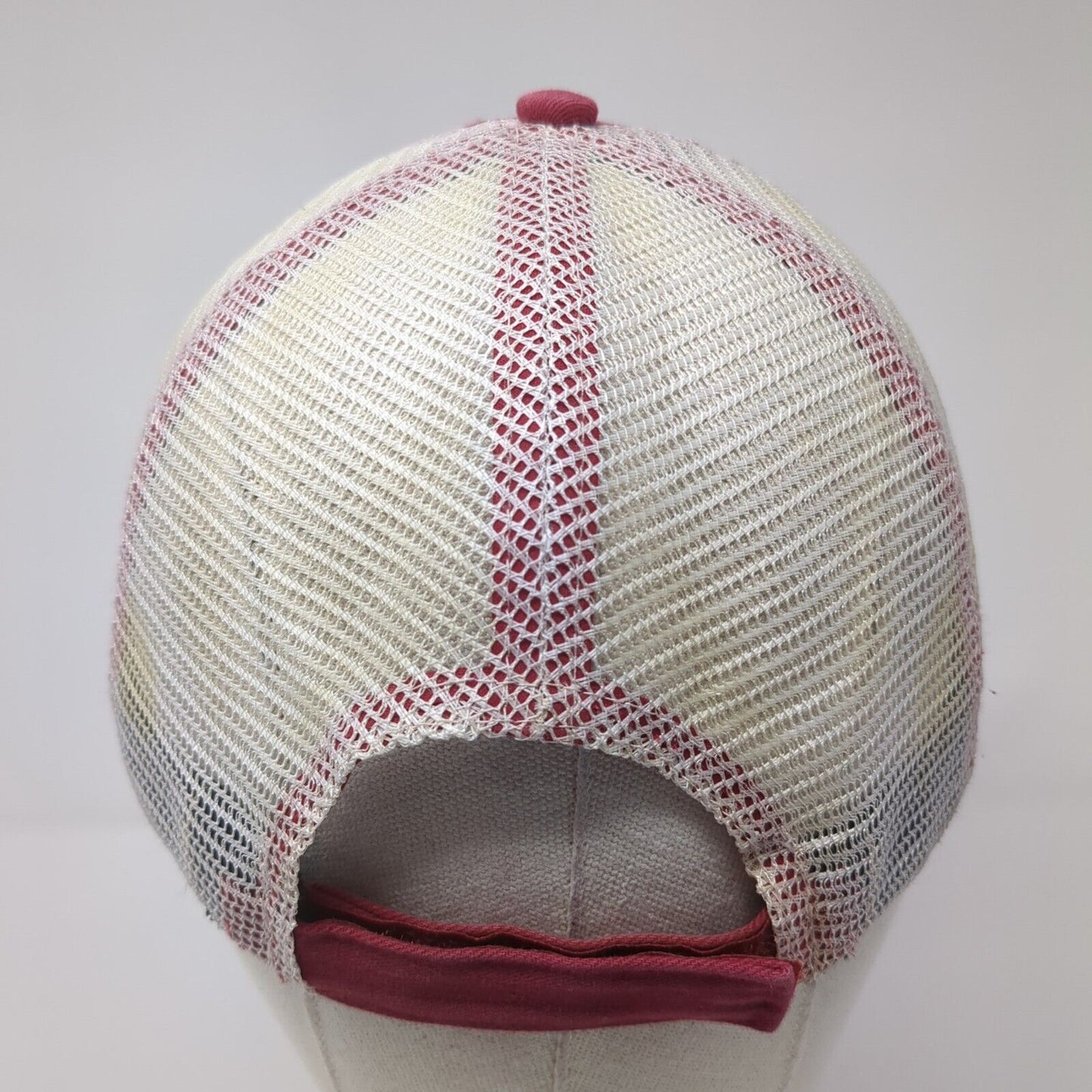 Outdoor Cap Strapback Mesh Back Trucker Hat Red One Size Embroidered Logo