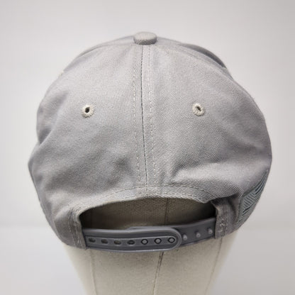 American Flag Baseball Cap Gray OS Adjustable Embroidered Patriotic Black Eagle