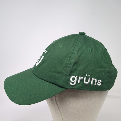 Grüns Baseball Cap Green One Size Cotton Adjustable Slideback Embroidered Hat