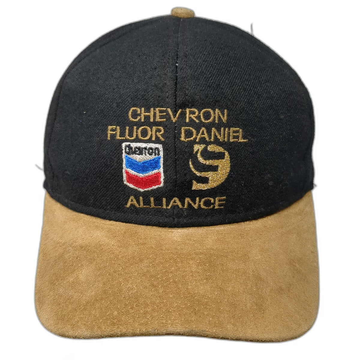 Chevron Fluor Daniel Alliance Snapback Hat Black Brown One Size Suede Bill