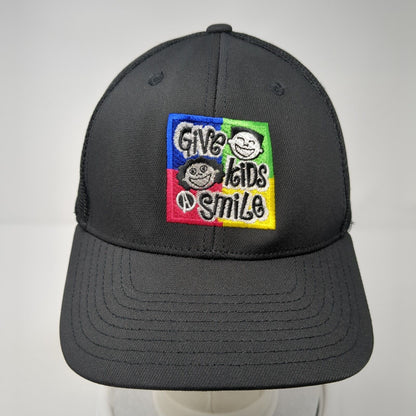 Give Kids Smile Strapback Hat Black One Size Otto Orthodontics 6 Panel